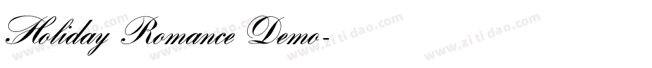 Holiday Romance Demo字体转换